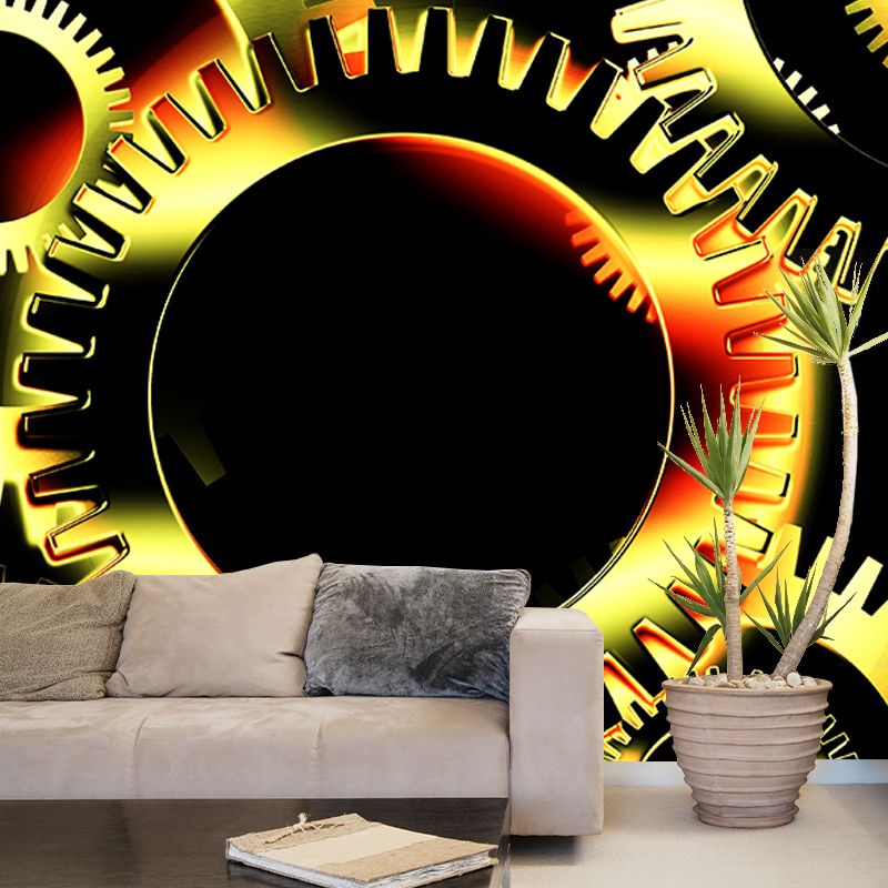 Modern Illustration Mural Wallpaper Metal Gear Living Room Wall Mural