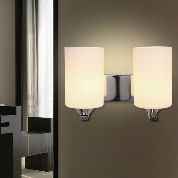 Ultra-moderne Zylinderwandleuchte milchigglaswandmontierte Leuchte für Schlafzimmer