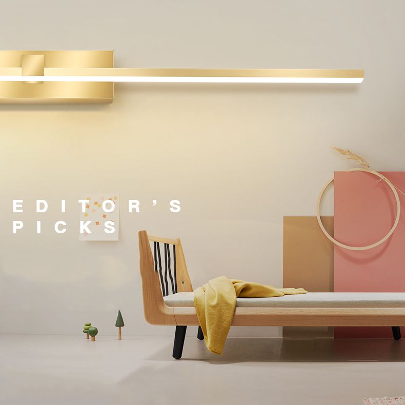 Modern Light Luce Luxury Style Linear Light Montate Vanity Lights Wall Sconce Lighting in Gold Finish