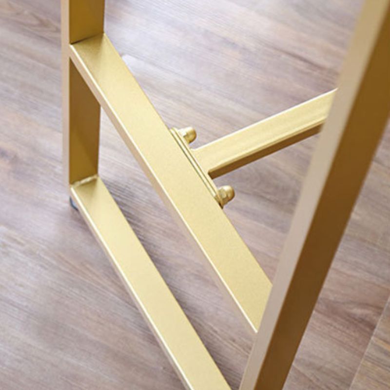 Stone Bar Dining Table Glam Rectangle Bar Table with Trestle for Milk Tea Shop