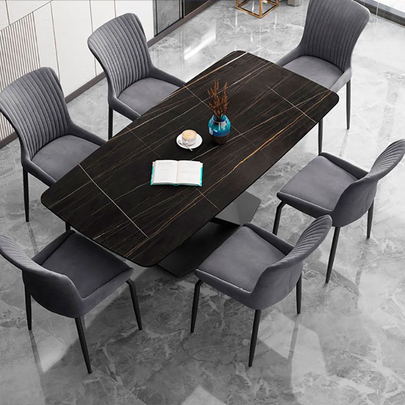Sillas de comedor de metal de estilo moderno, sillas laterales de comedor sin brazos de cocina