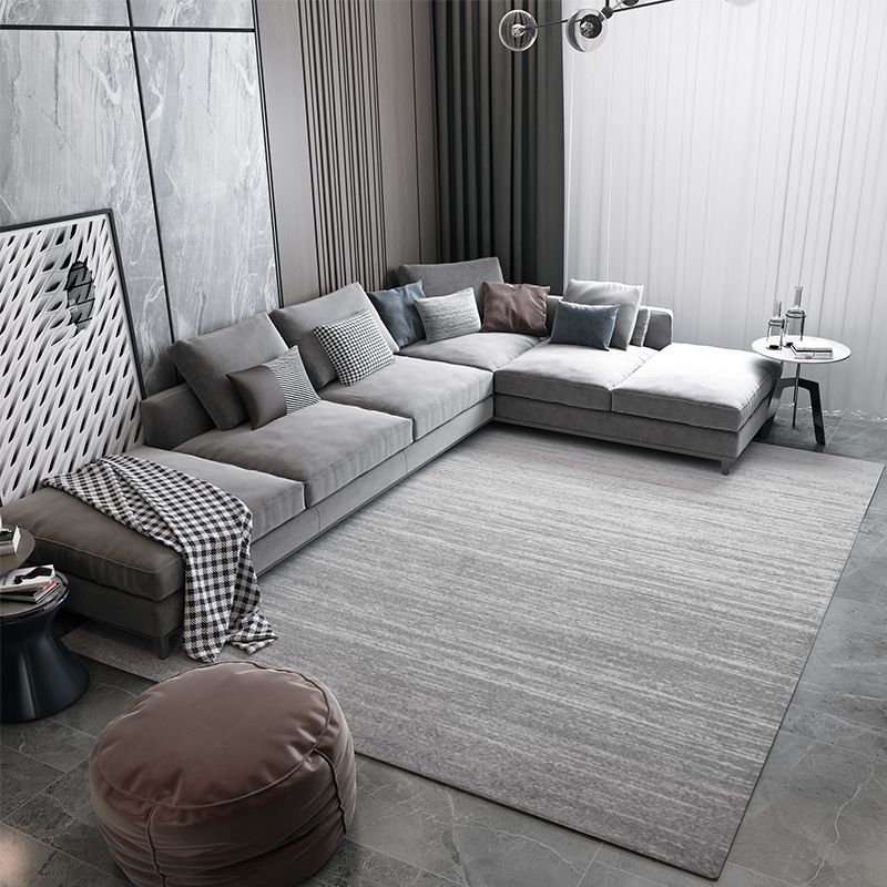 Black Modern Rug Polyester Graphic Area Rug Stain Resistant Rug for Home Decor