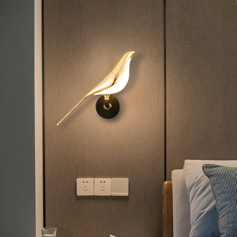 Multi Lights Bird Shaped Wall Lighting Fixtures Modern Style Metal Wall Mounted Lamps