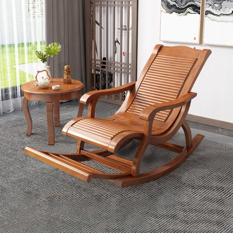 Modern Solid Wood Rocker Chair Spindle Rocker Chair for Living Room