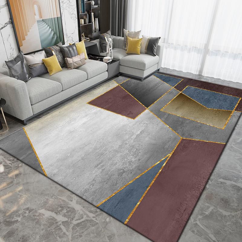 Modern geometrisch patroongebied Rug polyester gebied tapijt niet-slip achterste ruggengrens vloerkleed voor woningdecoratie