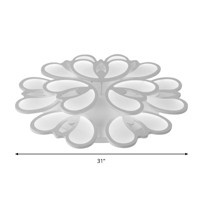 LED 9/12/18 luces Luz de la sala de estar con brotes Tono acrílico Lámpara de techo blanco en cálido/blanco/luz natural