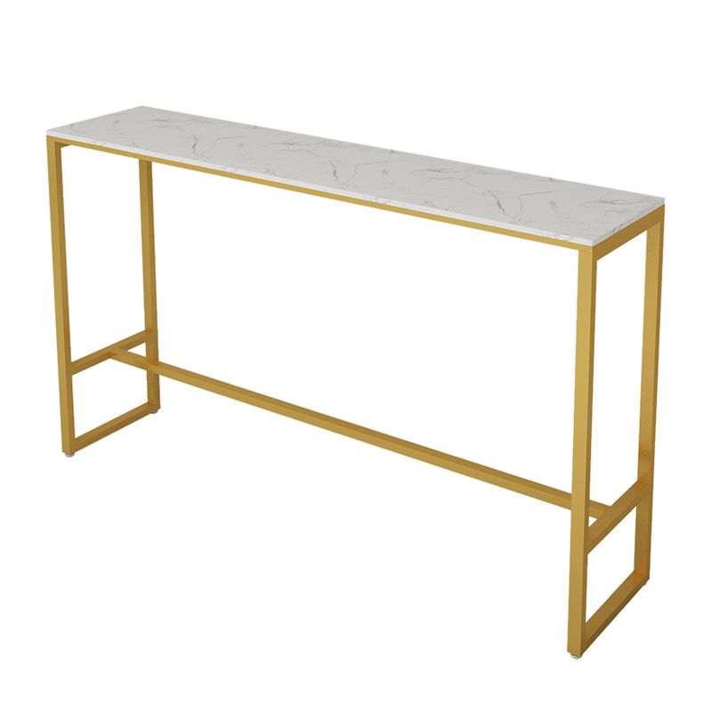 Rectangle Sintered Stone Bar Table Luxury Armless Stools 1/4/7 Pieces Bar Table Set