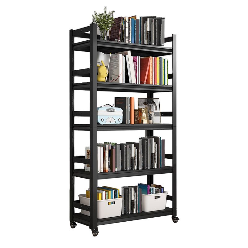 Open Standard Bookshelf Modern Minimalist Metal Rectangular Bookcase