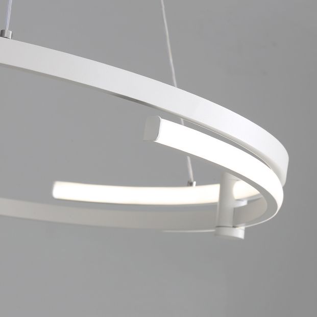 Zeitgenössische Radform Kronleuchter Lichter Metall 2 helle Kronleuchterbeleuchtung