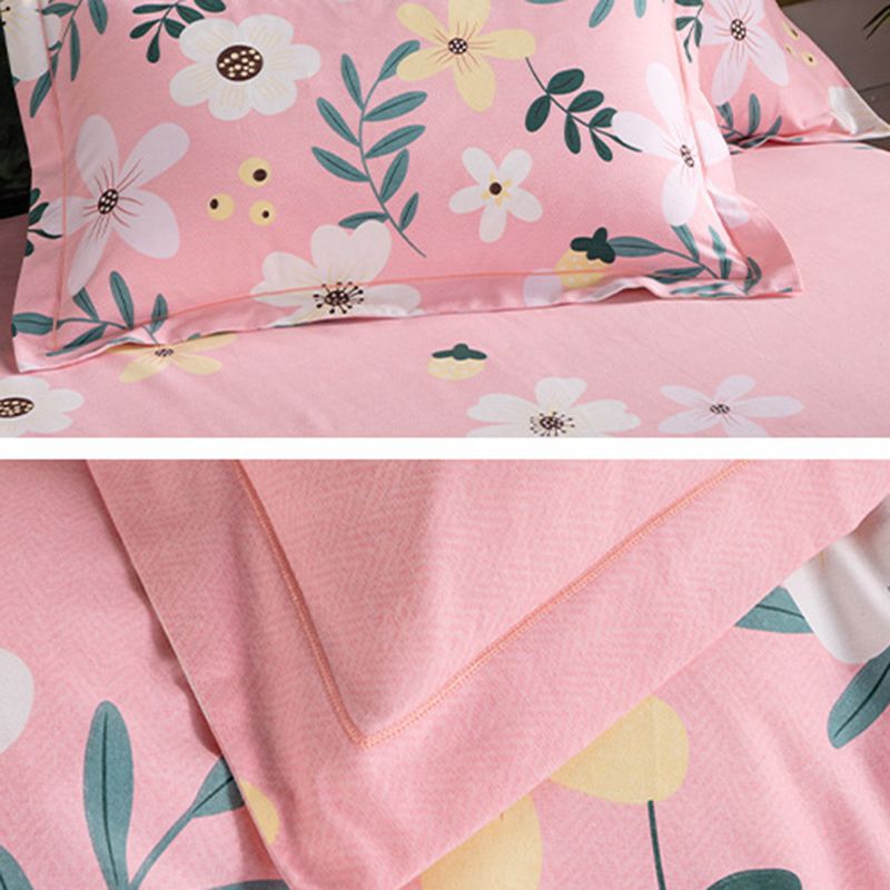 Printed Cotton Bed Sheet Set Twill Breathable 1 Piece Fitted Sheet