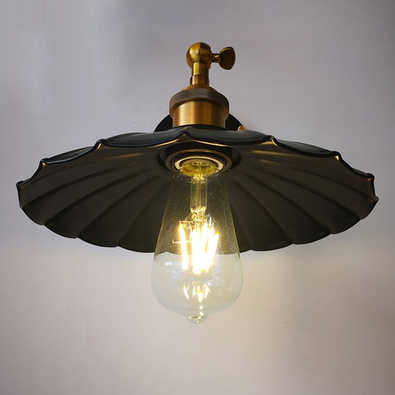 Flared Wall Mounted Lamps Vintage Industrial Metal Wall Sconces Lighting Fixtures for Courtyard