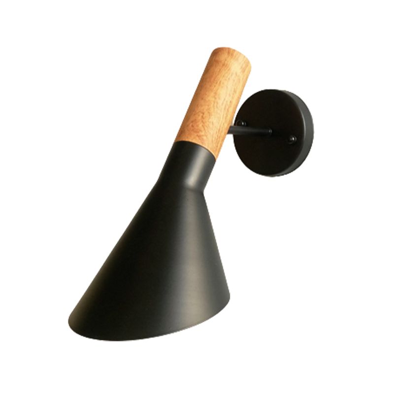 Industrial Style Hourglass Shape Wall Sconce Metal 1 Sconce Light in White/Black