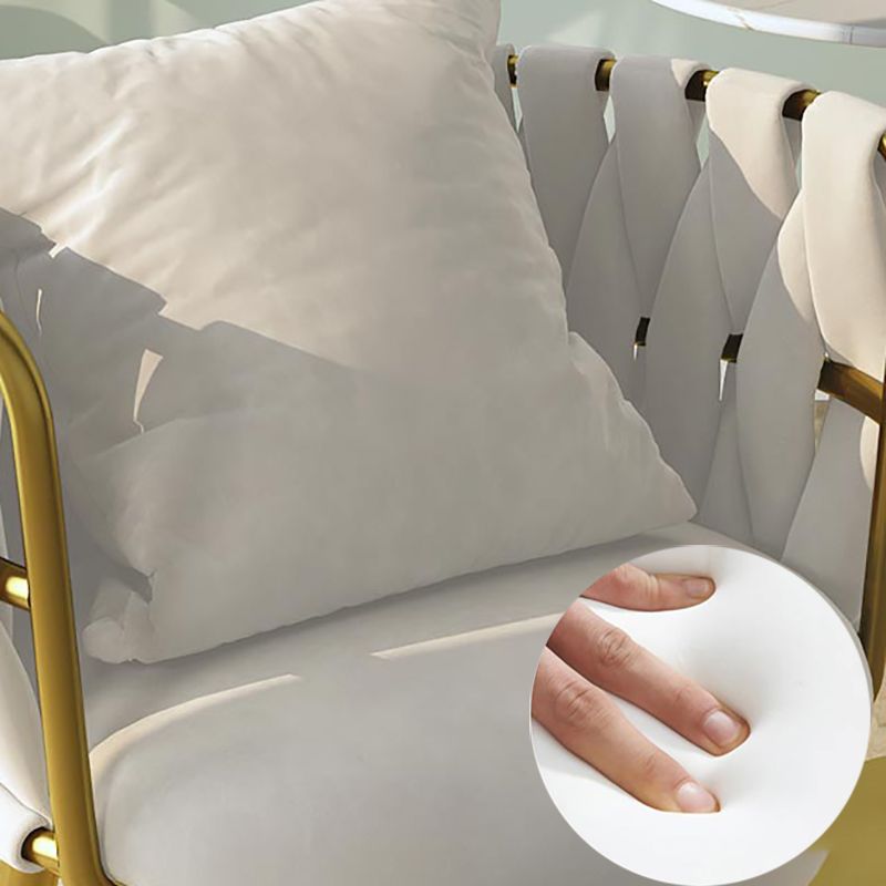 Cushion Back Lounge Chair Basic Four Leg Vanity Chair for Living Room