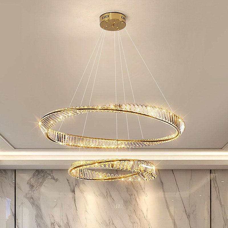 Ultra-modern Simplicity Orbicular LED Chandelier Lamp Crystal Suspension Pendant Light