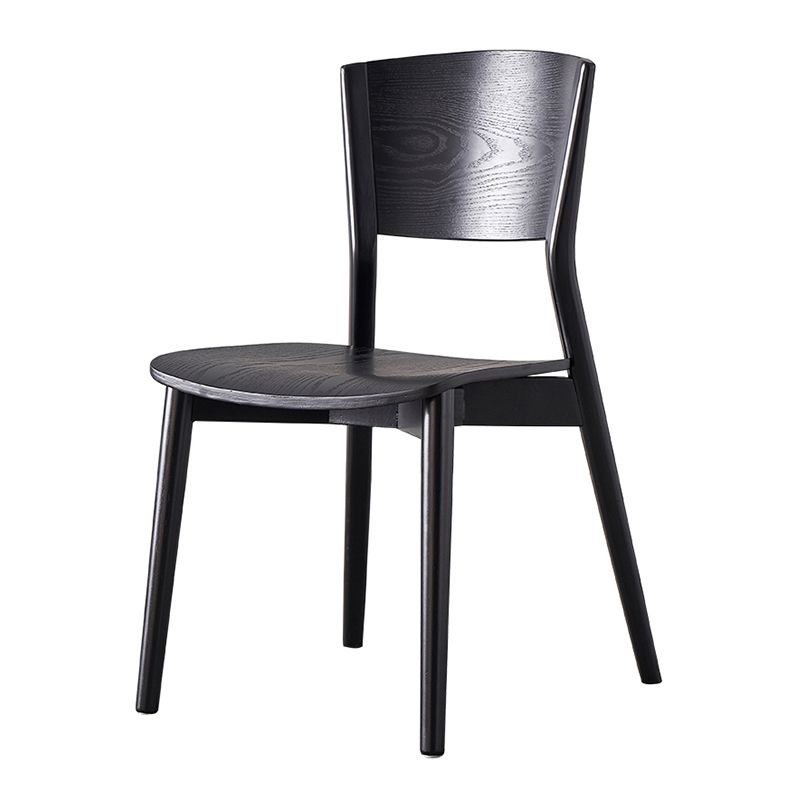 Chaises de salle à manger latérales contemporaines en bois avec chaises sans bras de salle à manger à 4 pieds