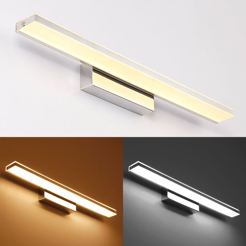 1 - Light Chrome LED Bathroom Vanity Lighting Contemporary Metal Bath Bar