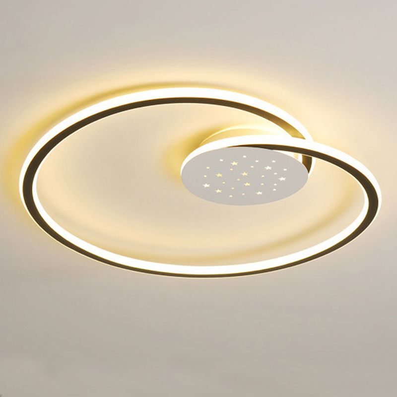 Line Shape LED-plafondlamp Modern ijzer 2-lichts inbouw voor slaapkamer