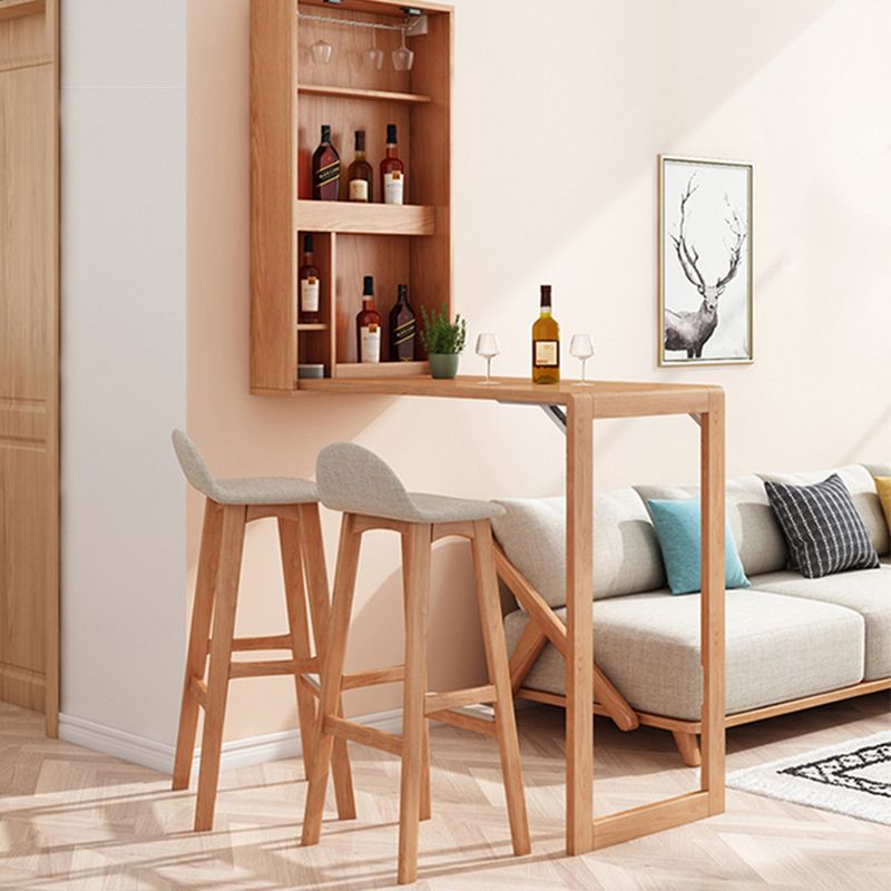 Folding Counter Height Pub Set 1/2/3 Pcs Wood Frame Bar Table and Stools