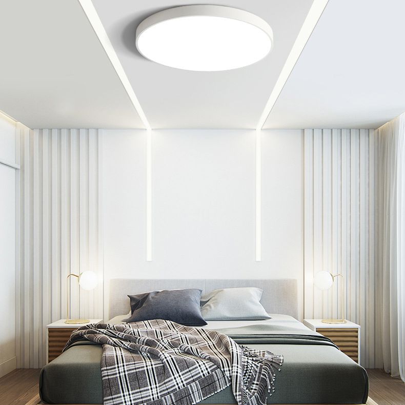 Modern Style Flush Ceiling Lights Macaron Metal LED Light for Living Room