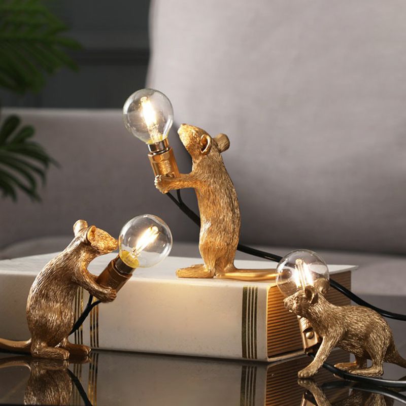 Lampada da tavolo a forma di topo in stile per bambini Lampa