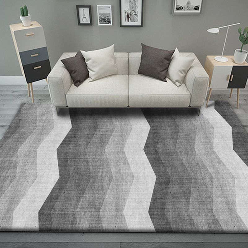 Brown Simple Rug Polyester Gradient Ramp Rug Washable Rug for Living Room