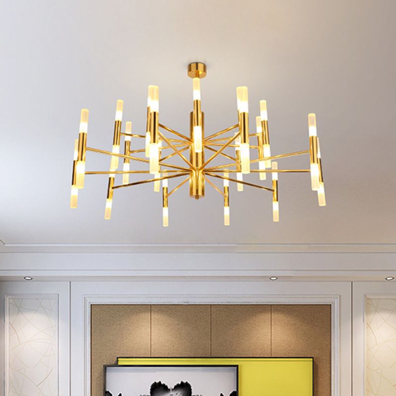 Illuminazione del soffitto del soggiorno a forma di radiale Metallic Postmodern Lent Light Segret
