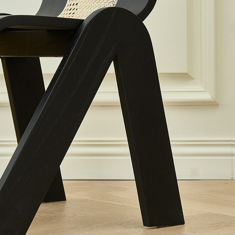 Contemporary Dining Room Armless Solid Wood Parsons Dining Chair