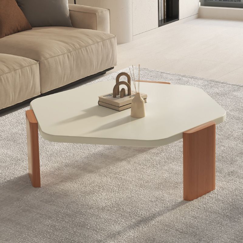 No Distressing Modern Coffee Table Set Beech Coffee Table with 3 Legs