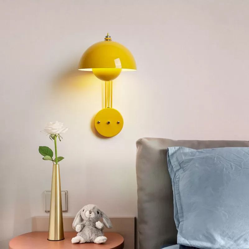 Metal Dome Wall Light Sconces Minimalism 1 Light Wall Mounted Lamp