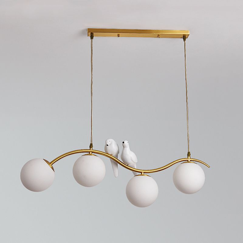 Contemporary Kitchen Island Lighting Golden Ceiling Light for Foyer
