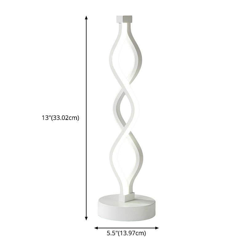 Lampe de table linéaire blanche simplicité de nuit à LED acrylique pour décoration de la chambre