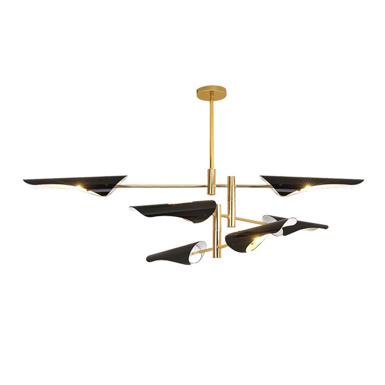 Sputnik Chandelier Light Fixture Metal Simple Chandelier Lighting for Bedroom