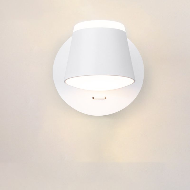 Modern Simplicity LED Wall Lamp Geometric Rotatable Wall Light with Acrylic Shade