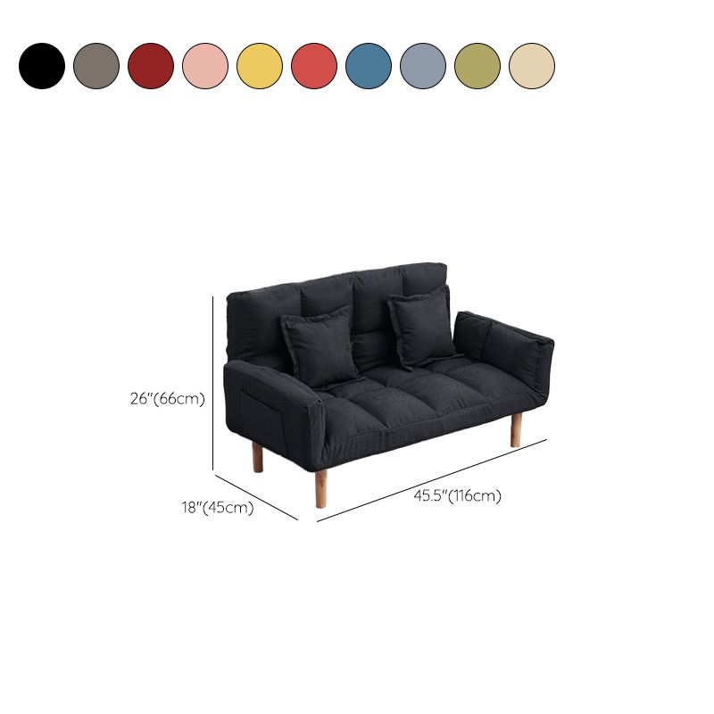 Modernistic Living Room Cotton Blend Sofa Biscuit Back Seating