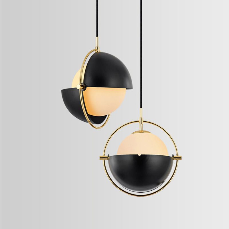 Accesorio de iluminación colgante contemporáneo Luz de techo esférico con sombra de vidrio