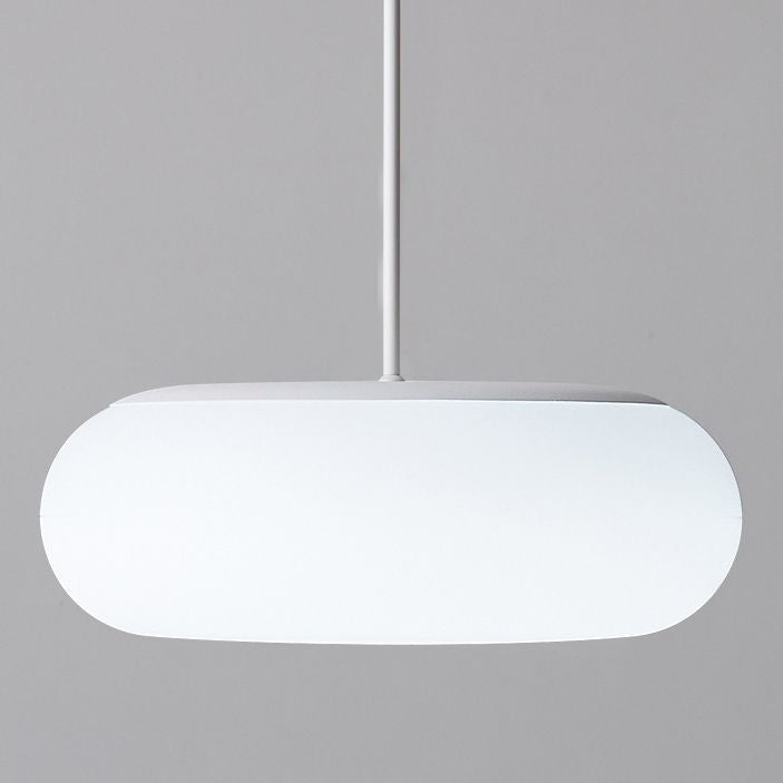 Bianca 1 Lampada a ciondolo a battente leggera Modern Minimalist Plastic Hanging Lampada per tavolo da pranzo