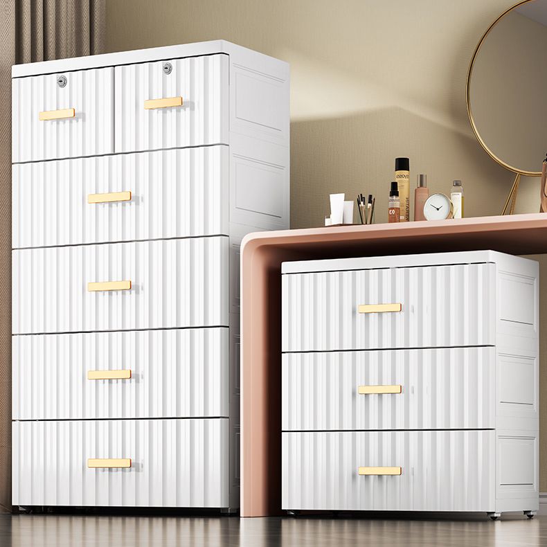 6-drawer Modern Plastic Storage Cabinet Non-Hanging Wardrobe Armoire