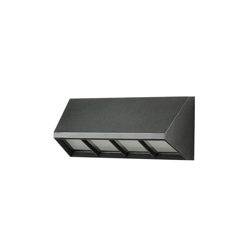 Triangular Prism Metallic LED Wall Mounted Light Simplicity Textured Black Wall Sconce Lighting for Patio