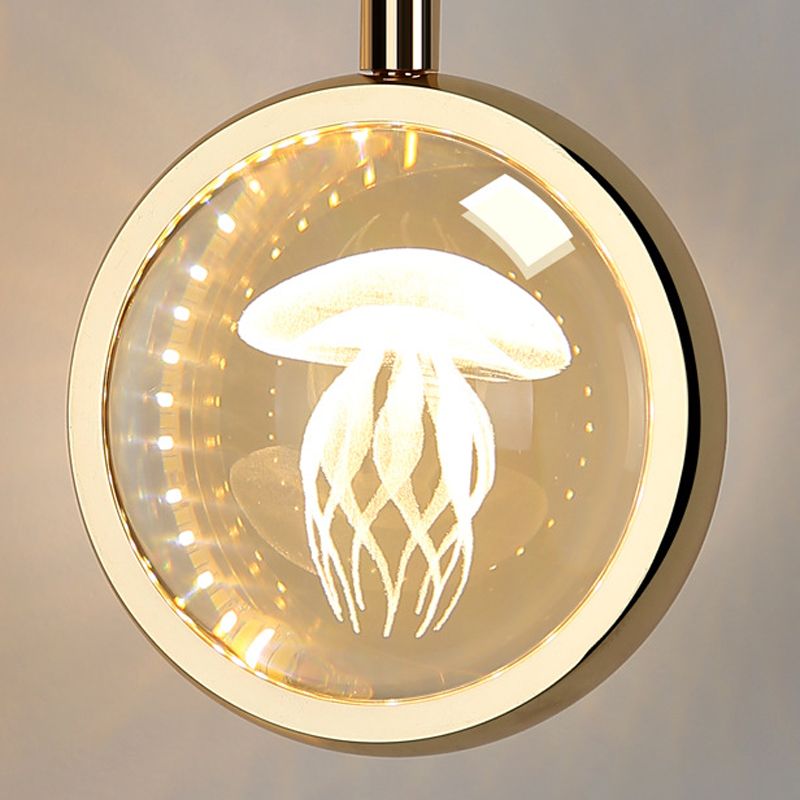 Ball Hanging Lights Modern Style Crystal 1 Light Pendant Light Kit