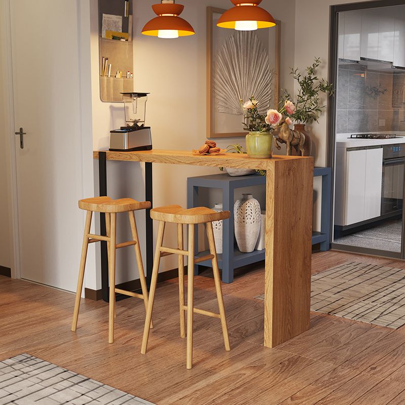 Solid Wood Modern Table and Stool Set 1/2/3 Pieces Pub Dining Set