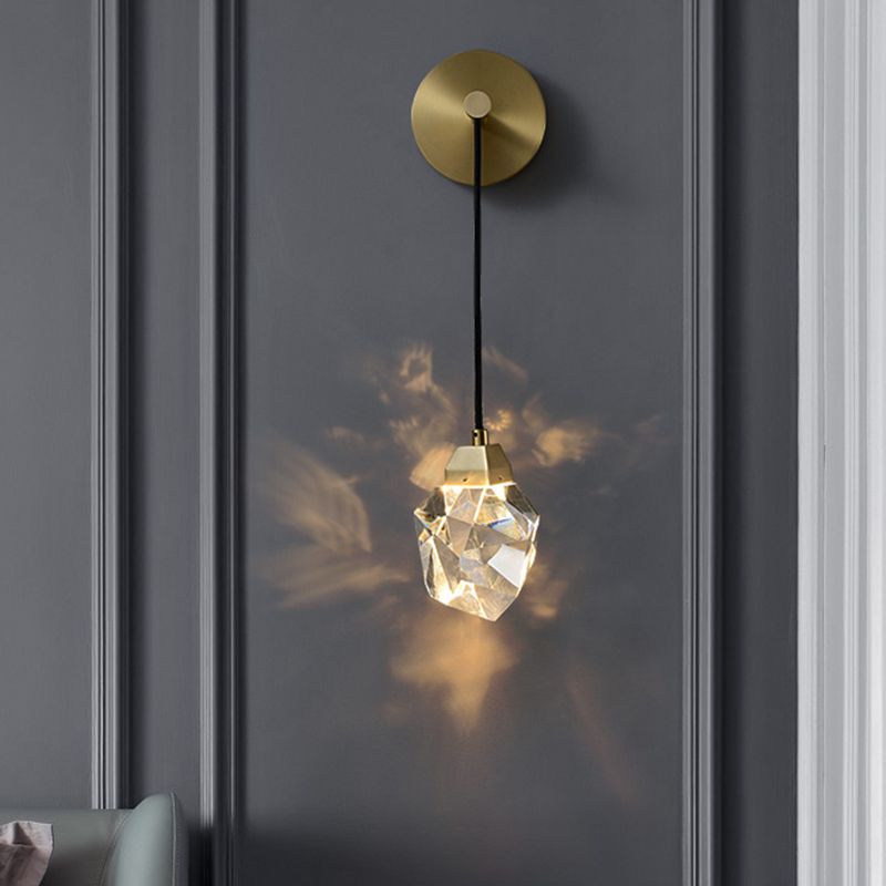 Multi-Faceted Sconce Wall Light Modern Luxury Style Crystal Sconces