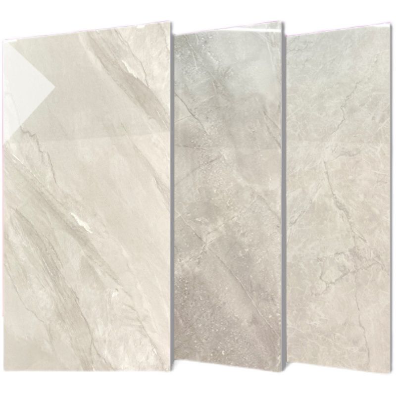 Marbling Floor Tile Straight Edge Polished Rectangle Singular Tile