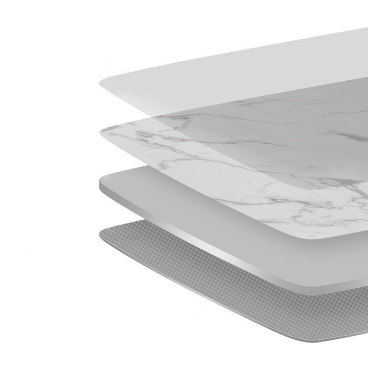 Glam Bar Table Set 1/5 Pieces Rectangle Stone Counter Table with High Stools for Balcony