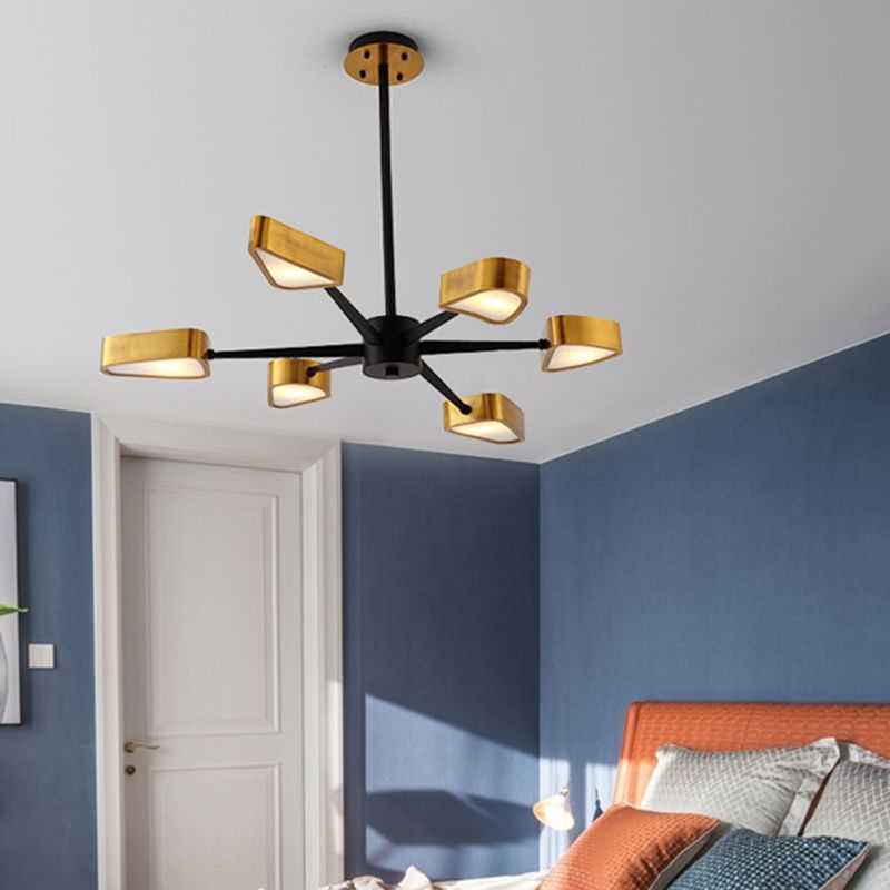 Lampada triangolare minimalista lampada da letto in metallo lampadario appeso in oro
