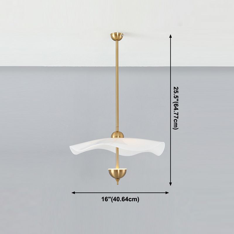 Lampada appesa a LED in bronzo acrilico nella moderna luce a sospensione in metallo elettroplato in stile creativo