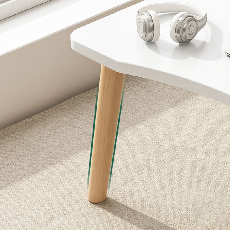 Wood Rectangle Coffee Table 4 Legs Coffee Table with Storage