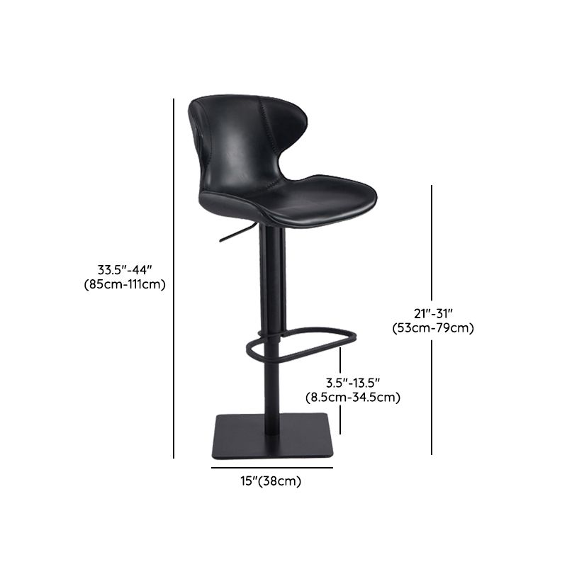 Modern Upholstered Counter Stool Bar-height Bar Stool with Footrest
