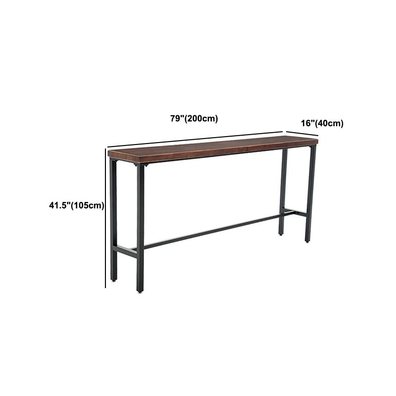 Industrial 1/5/9 Pieces Bar Table Set Rectangle Pine Wood Counter Table for Cafe