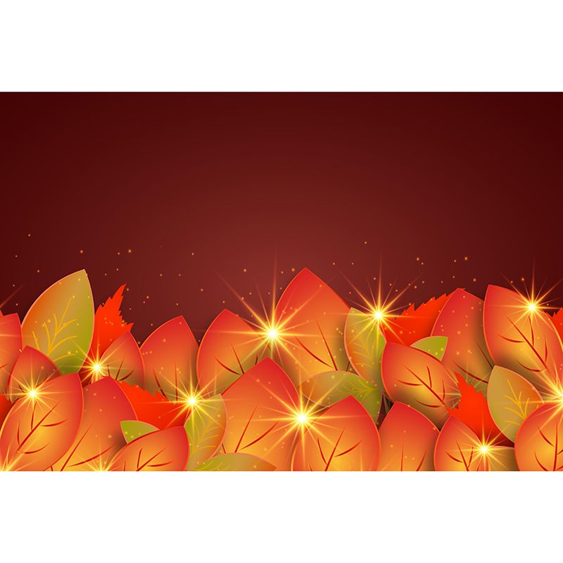 Eco-friendly Tropical Plants Mural Decorative Wallpaper for Study Room