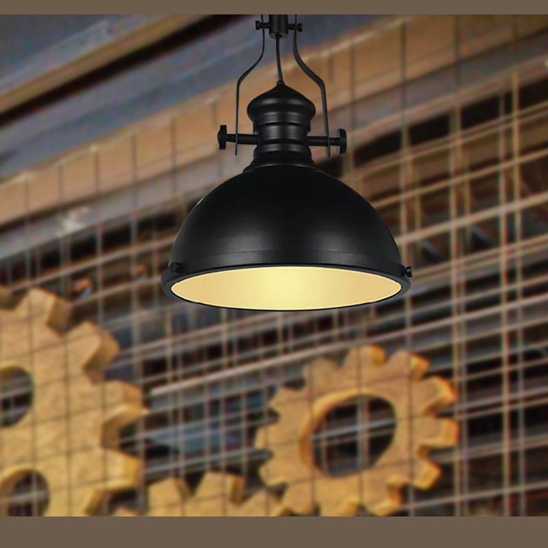 1-Light pivotant joint pendentif commercial éclairage de plafond en métal industriel pour le salon